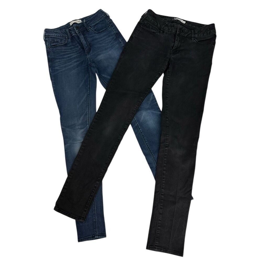 2 Pair Bullhead Denim Co High Rise Skinny Ankle Blue Black Pac Sun Jeans Size 3